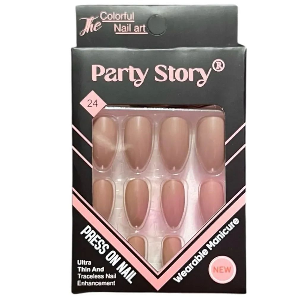 🤯5/$25🤯 Dark Tan Press On Nails 24 Nails In Box Almond Shape